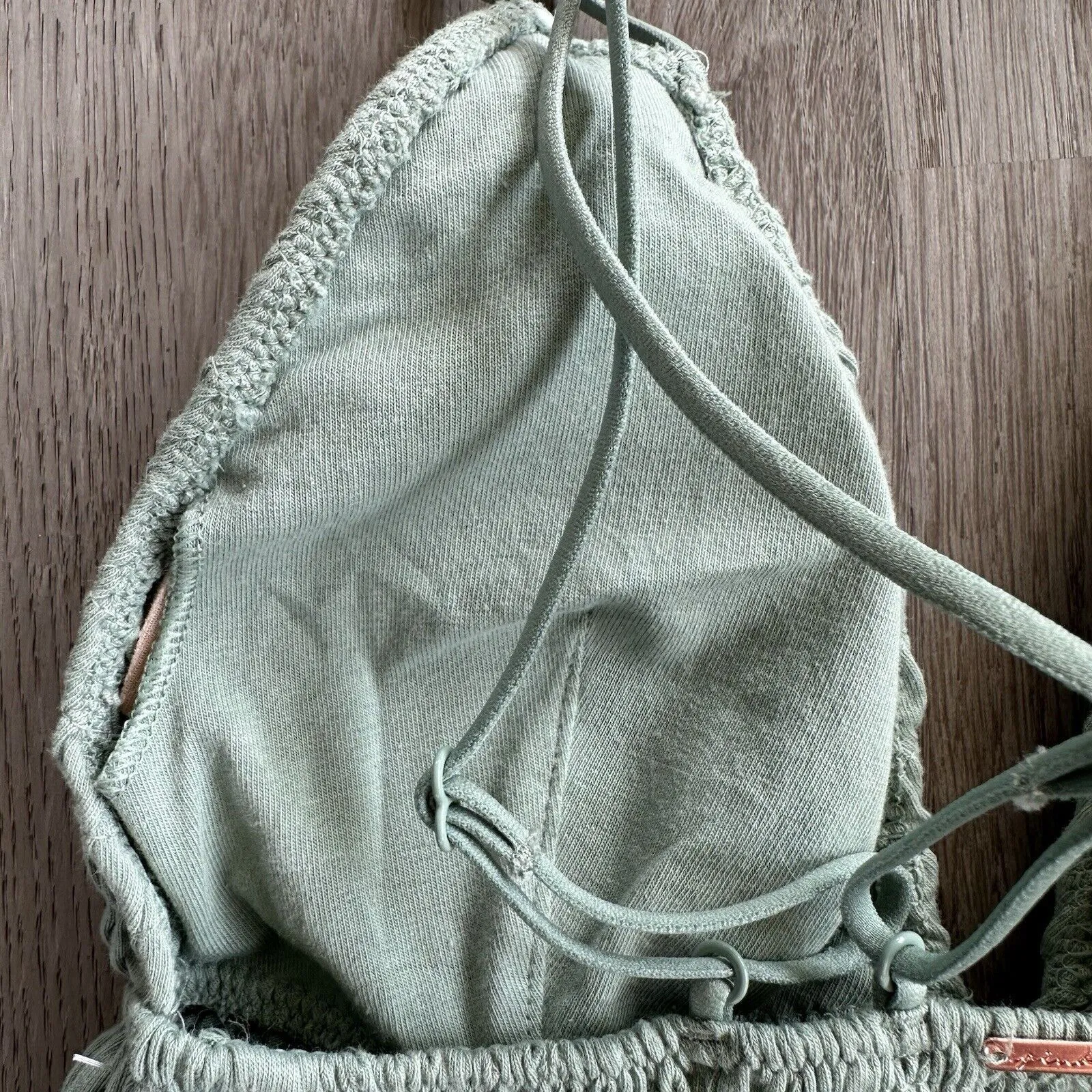 PINK Victoria’s Secret Strappy Ruched Bralette XS Green - Image 4