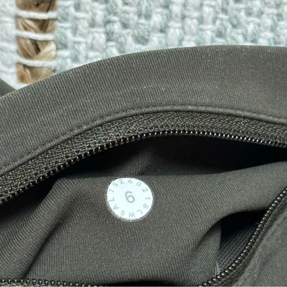 Lululemon Speed Up Crop 21" Olive Green High Rise Leggings Women’s Size 6 - Image 8