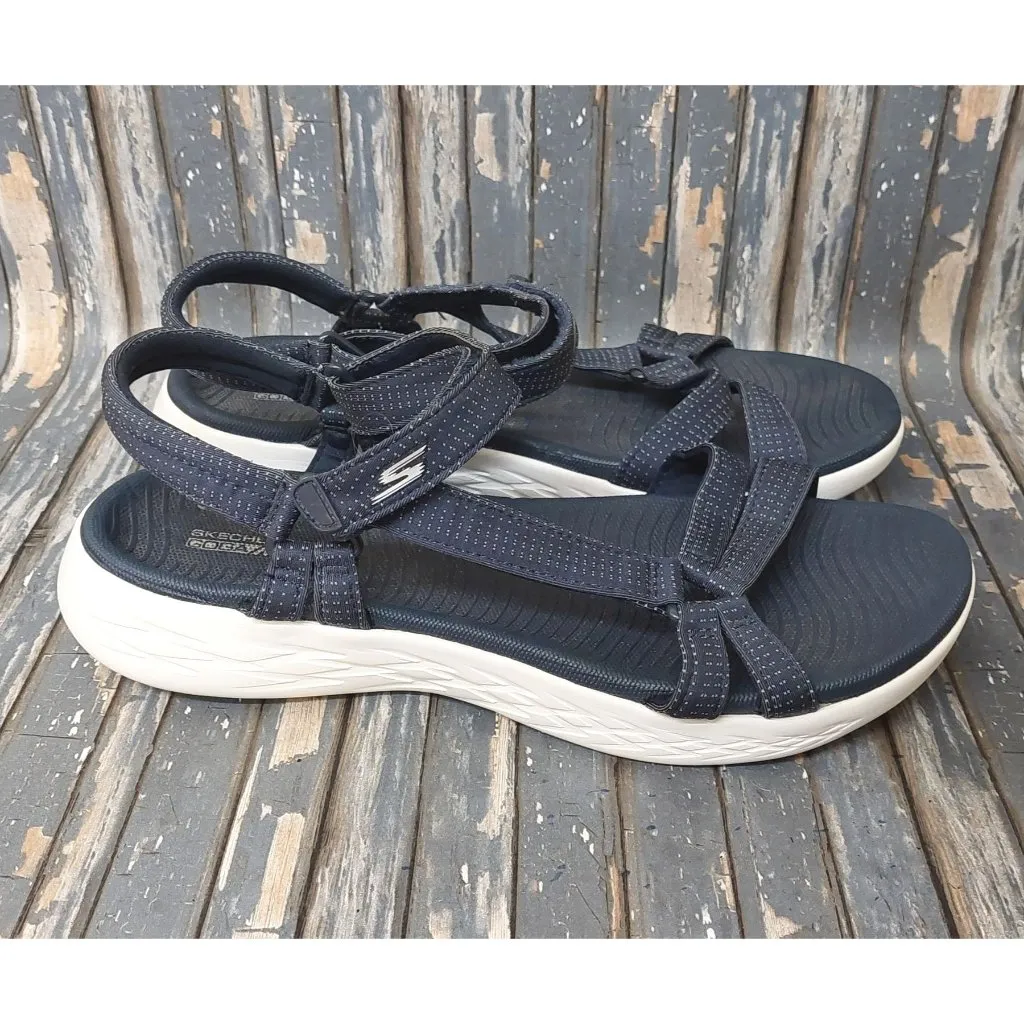 SKECHERS On the Go Blue Strappy Flat Walking Trekking Sport Sandals Size 10 - Image 5