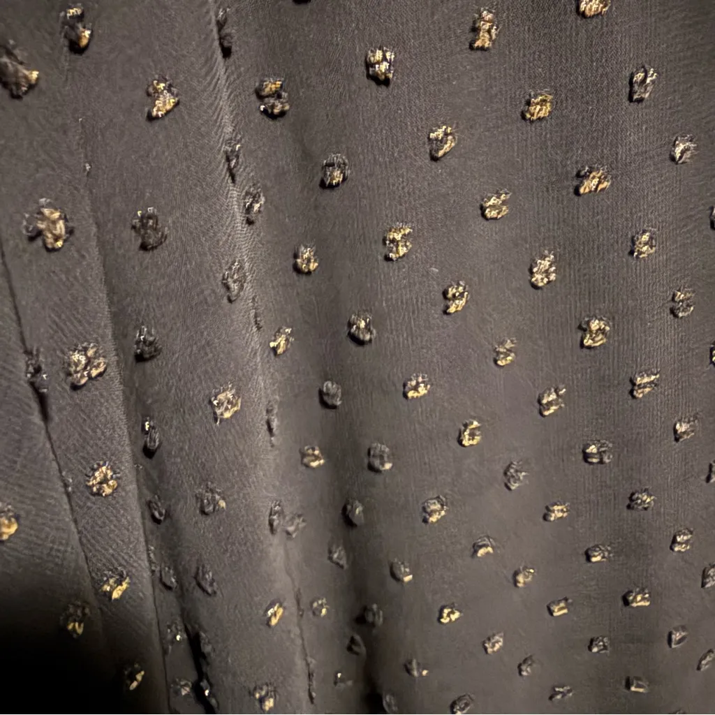 Show Me Your MuMu Cassidy Top Black with Gold Dots Medium Sheer Overlay - Image 6