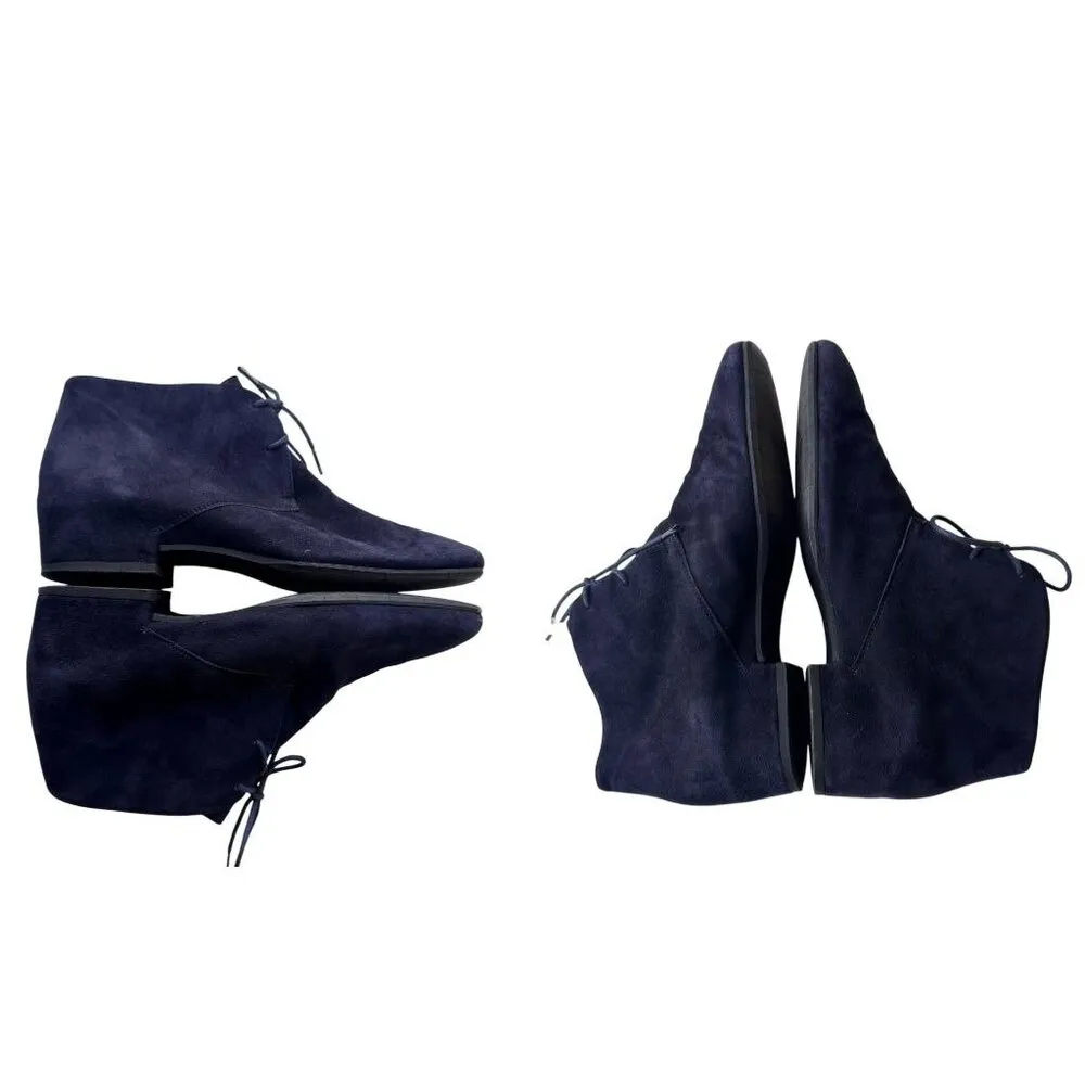 Aquatalia Blue Suede Chukka Boots Lace Up Ladies Sz 6 Italy Ankle Bootie… - Image 6