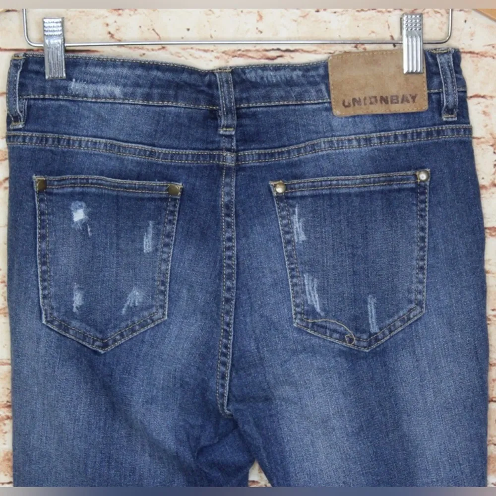 UNIONBAY | Super Distressed Paint Splatter Skinny Jeans - Image 6