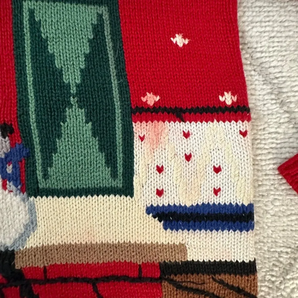 Rare Vintage Holiday Scene Ugly Christmas Sweater Sz Large - Image 10