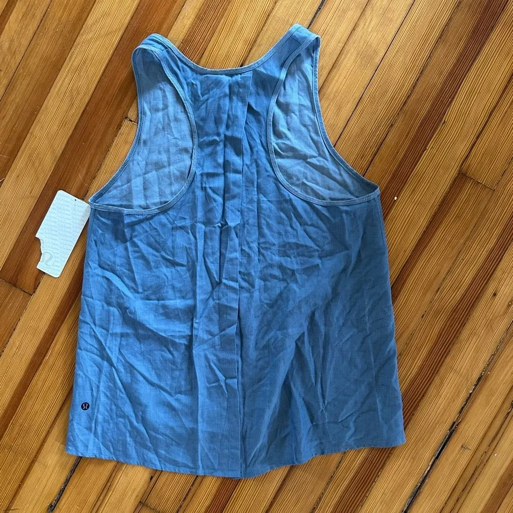 Lululemon NWT All Tied Up Tank (Tencel) in Blue Denim Size 10 - Image 4