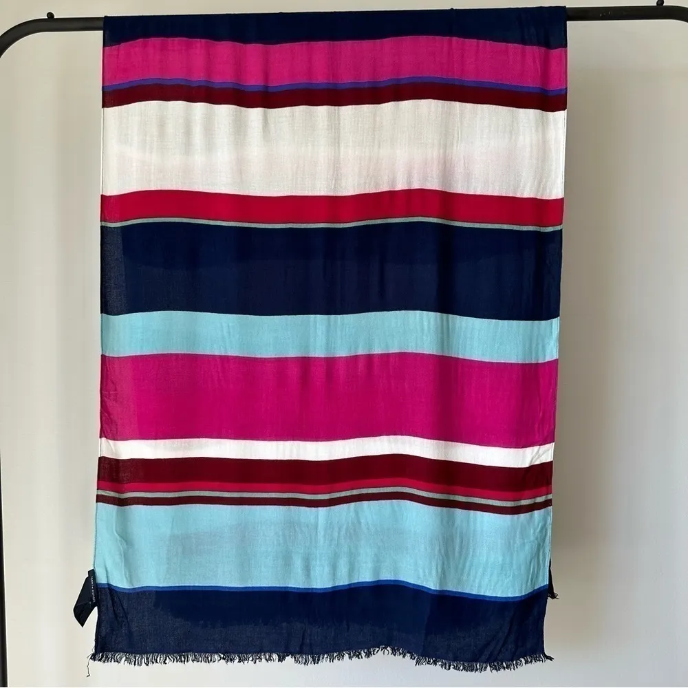 Tommy Hilfiger colorful scarf and berry scarf from Nordstrom rack set of 2 - Image 9