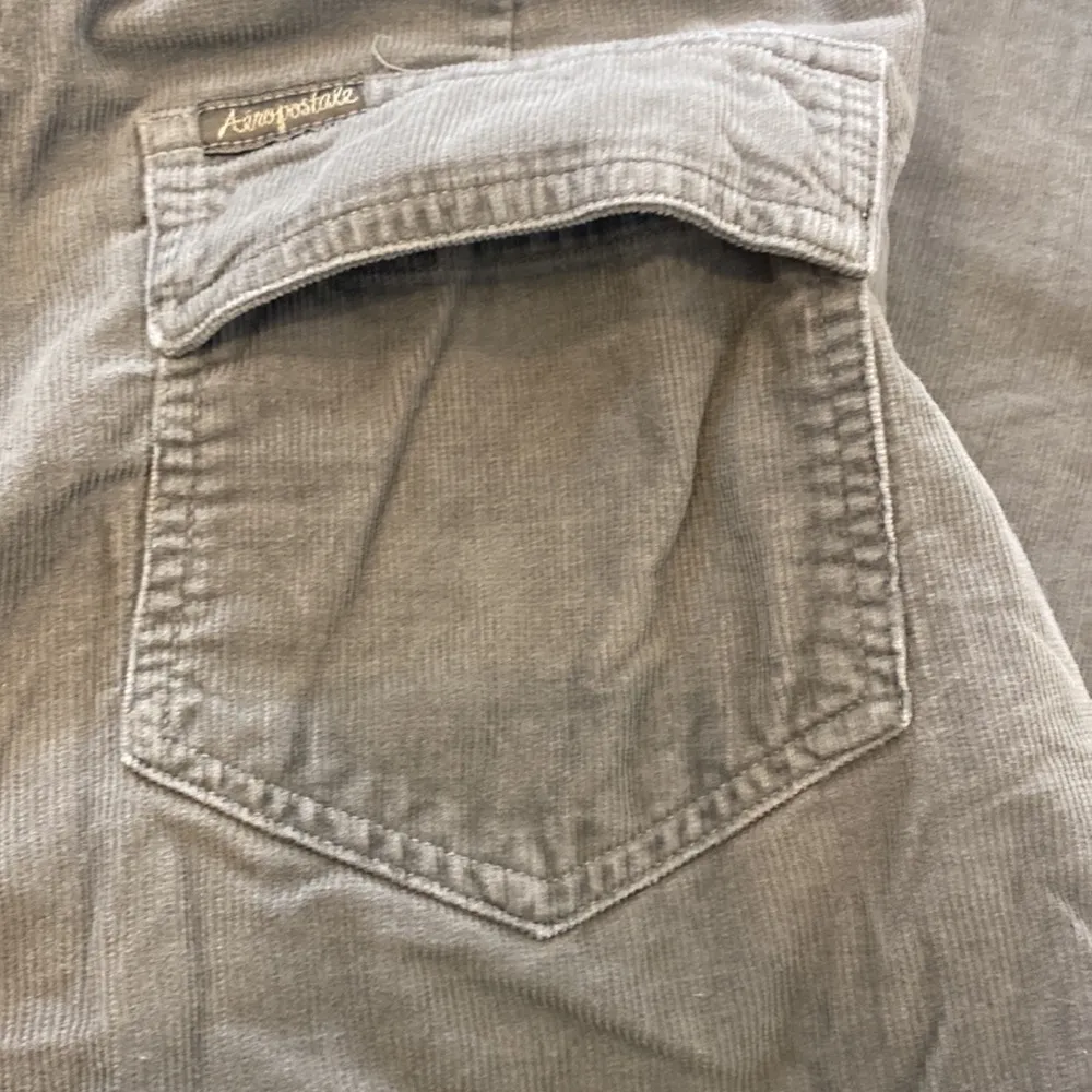 Aeropostale Grey Wide Leg Baby Corduroys Vintage Y2K 1990’s Sz 4 Cotton Women’s - Image 6