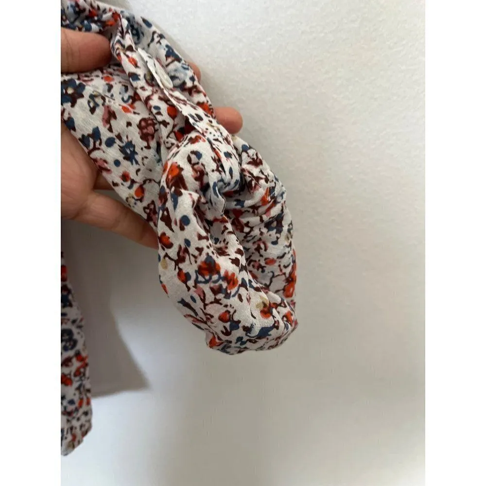 Joie floral blouse XS paisley cottagecore boho rustic farm prairie earthy cotton - Image 5