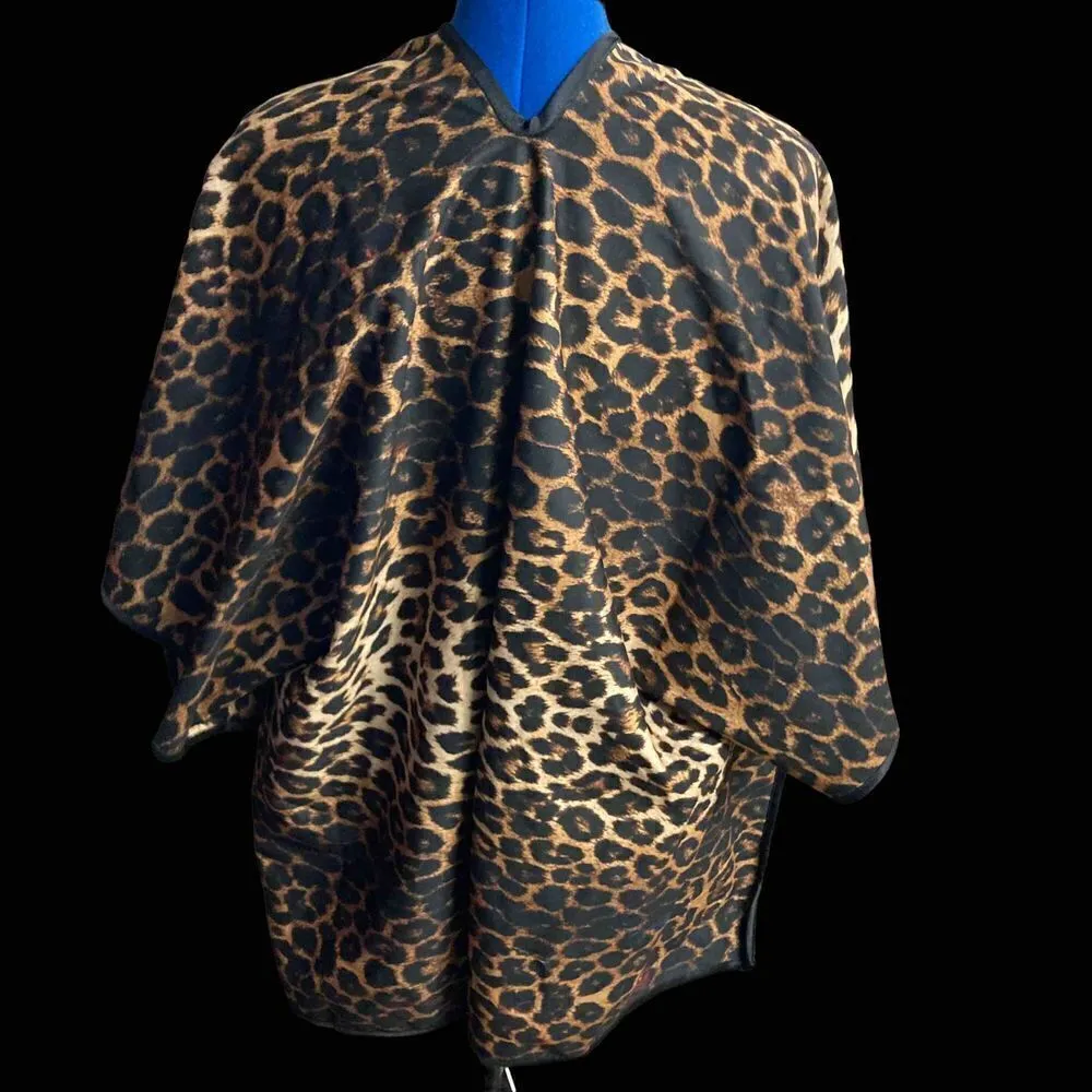 ORIGINAL USA B2B WOMEN’s FASHION Animal Print Poncho Cape w/Tassels‎ Brown Size undefined - Image 6