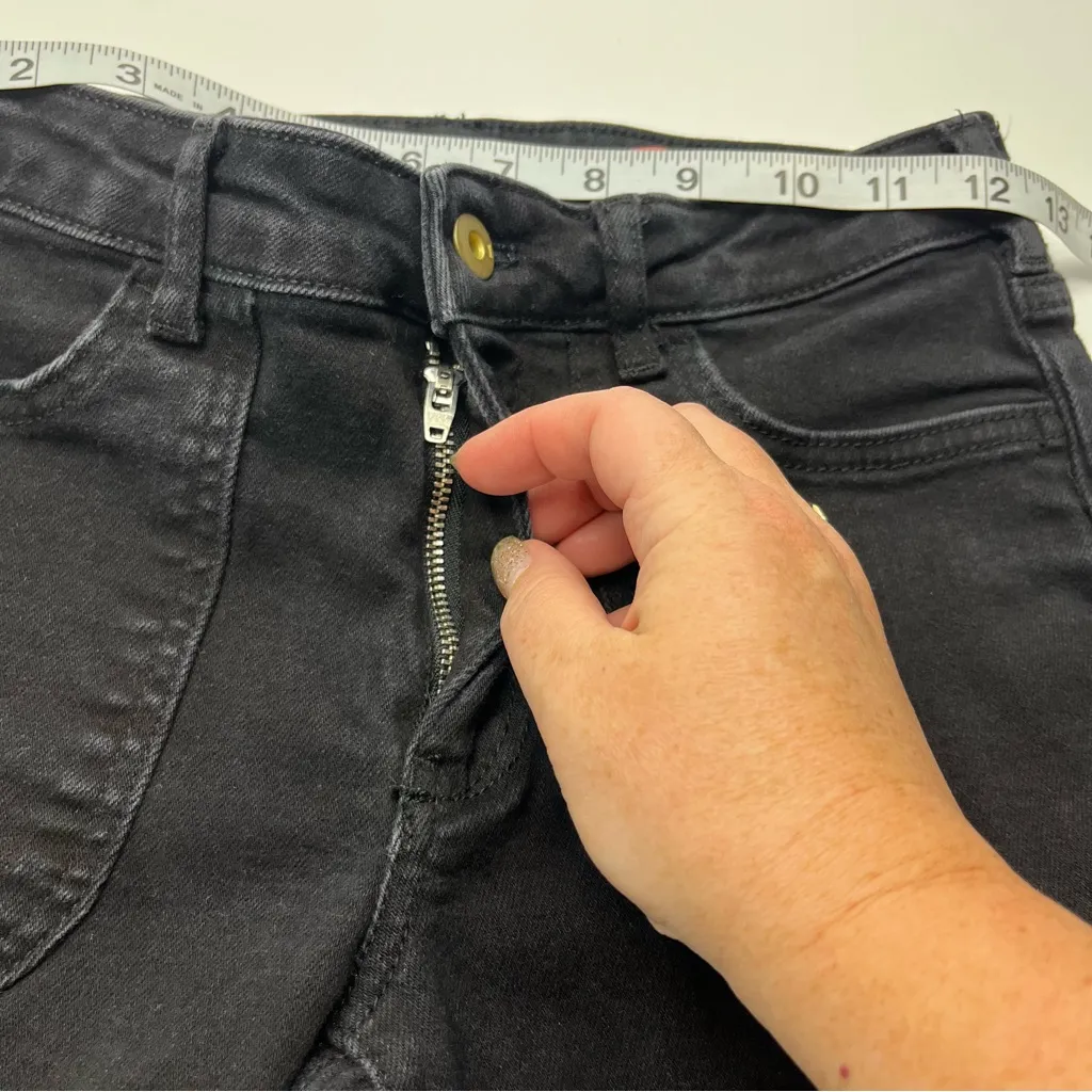 Anthropologie Pilcro The Icon Flare Leg‎ Womens Size 25 Black Denim Jean Pockets - Image 12