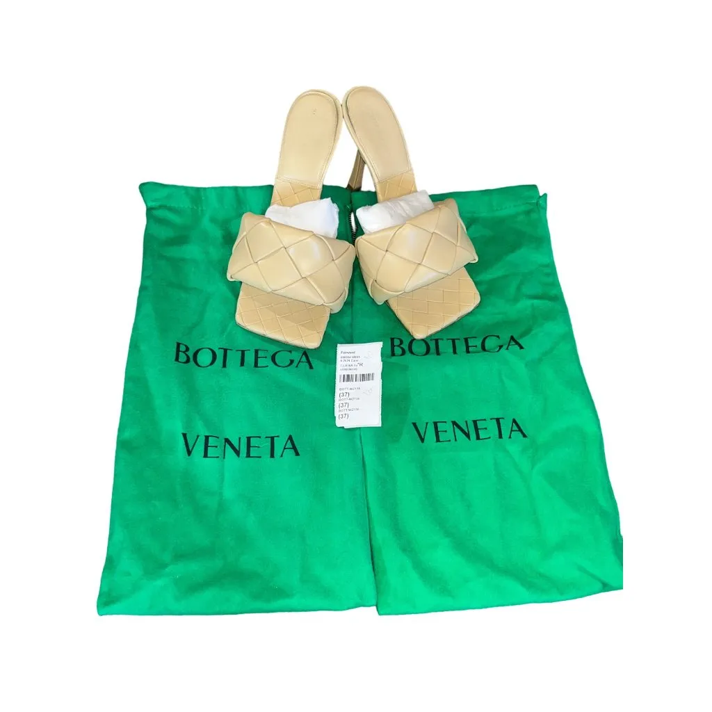 Bottega Veneta The Lido Sandals in Cane Sugar 37 7 Womens Leather High Heels - Image 6