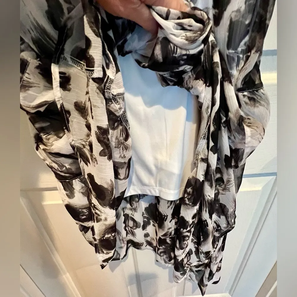 Simply Vera - Vera Wang - dress - black white floral - size XL - Image 3