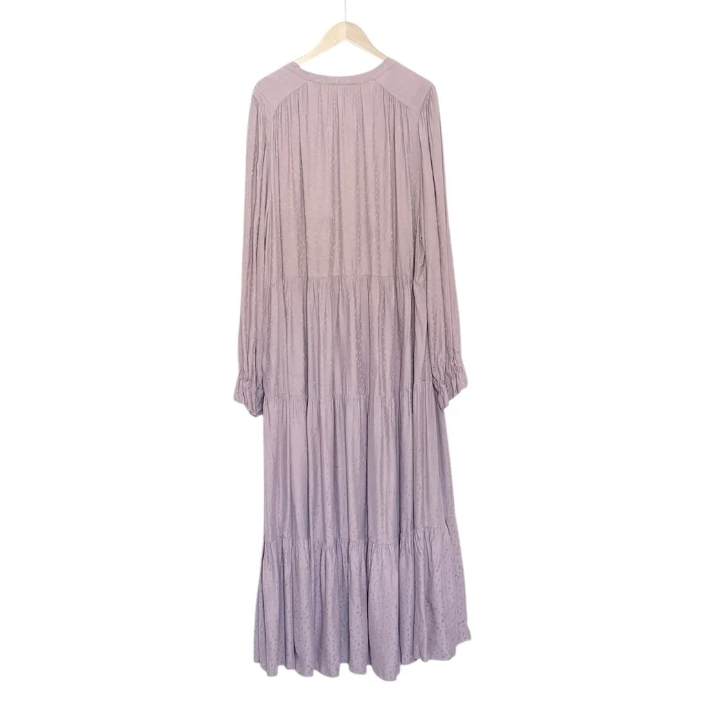 Anthropologie Maeve Wendy Tiered Maxi Dress size 3X Lilac Lavender - Image 3