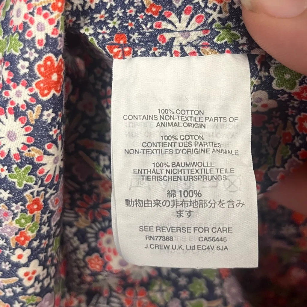 J. Crew Perfect Shirt in Liberty Kayoko Floral Size 4 - Image 5