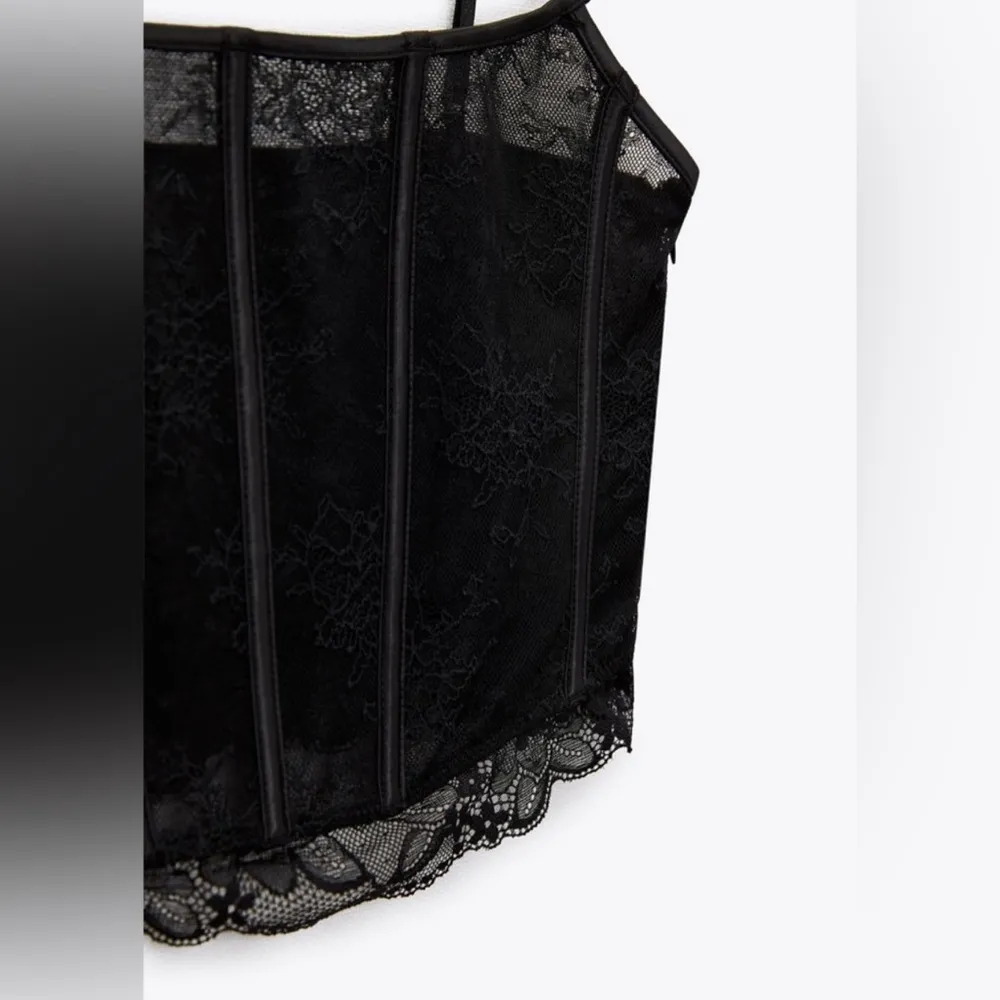NWT ZARA CROP LACE CORSET - Image 3