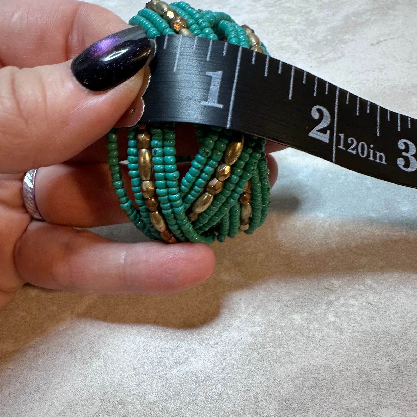 Boho Y2K Beaded Cuff Bracelet Trio w/ Eclectic, Indie, Festival‎ Vibes - Image 3