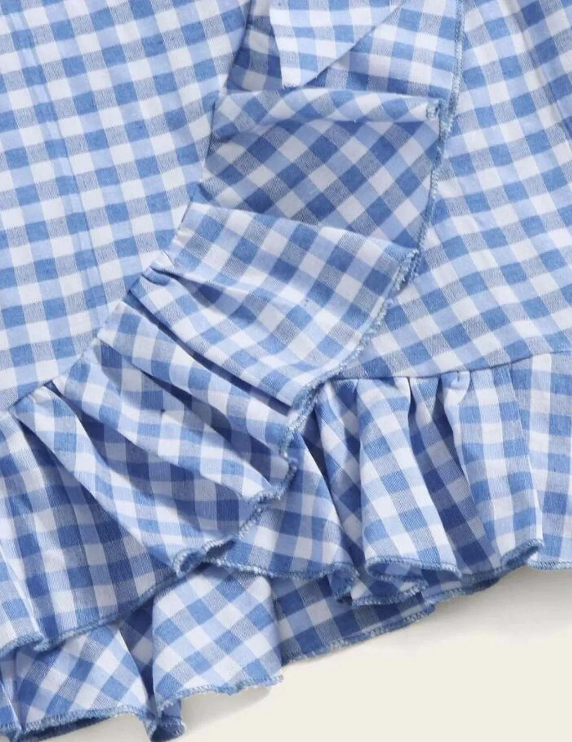Blue Gingham Skirt - Image 4