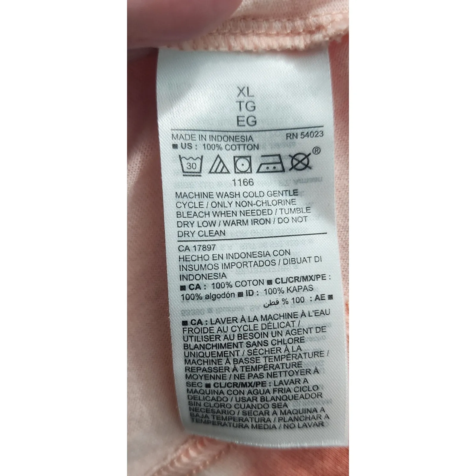 Old Navy Tie Dye Long Sleeve Tunic Dress XL‎ Coral White Casual Comfort - Image 5