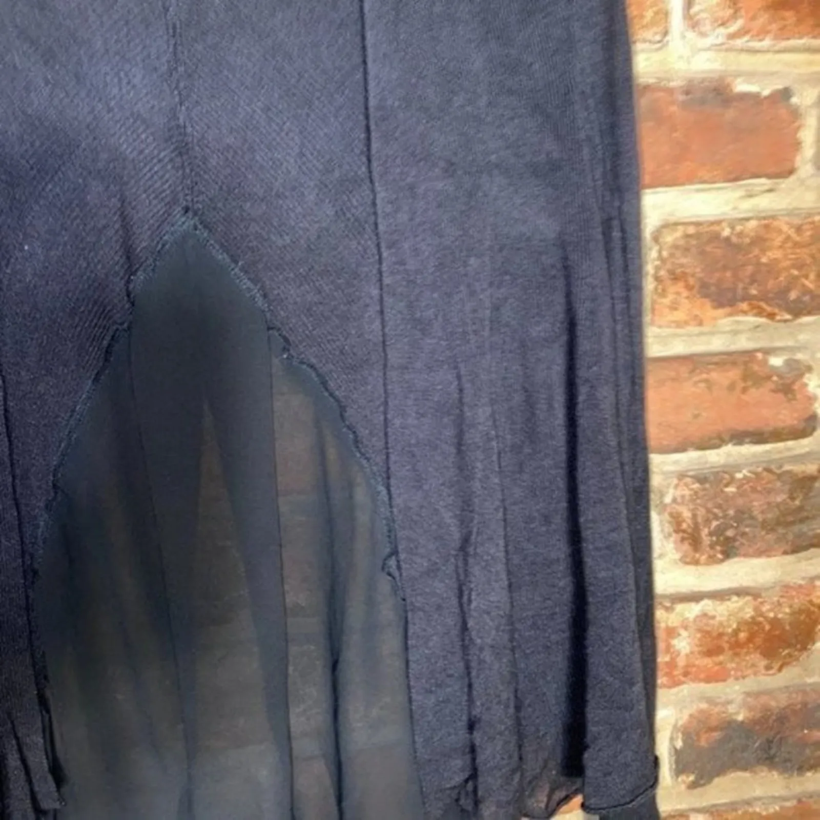 Simply Vera Wang Open Front Purple Lace Cardigan Sweater Women's Size XS - Image 3