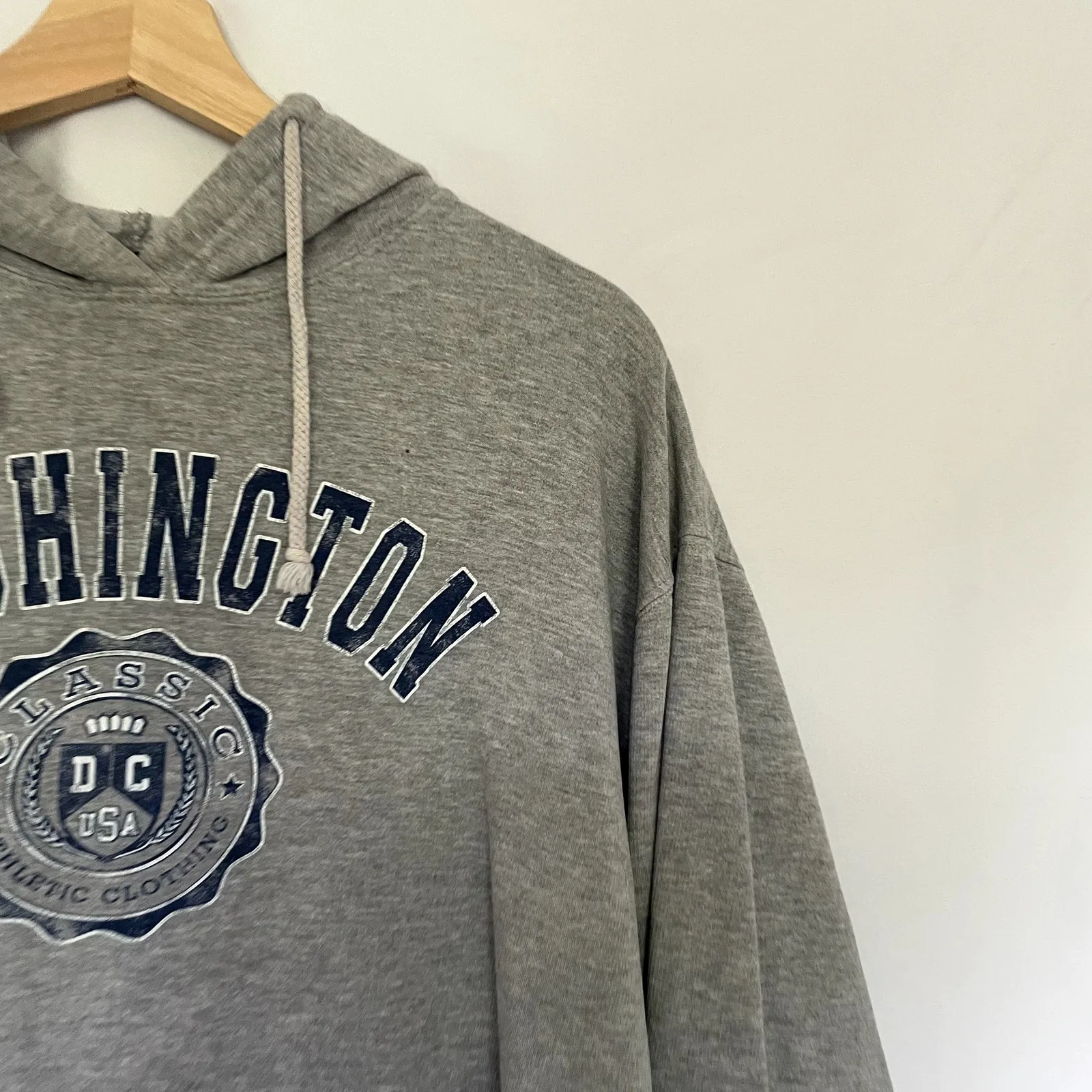 Talha USA gray Washington DC hoodie sweater women' size XL cotton casual FLAWS - Image 2