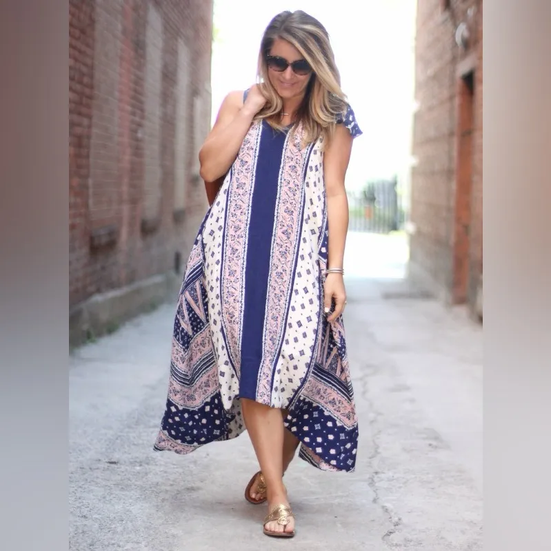 Anthropologie MAEVE Summertide Swing Dress Boho Southwestern Midi Maxi Size XS - Image 6