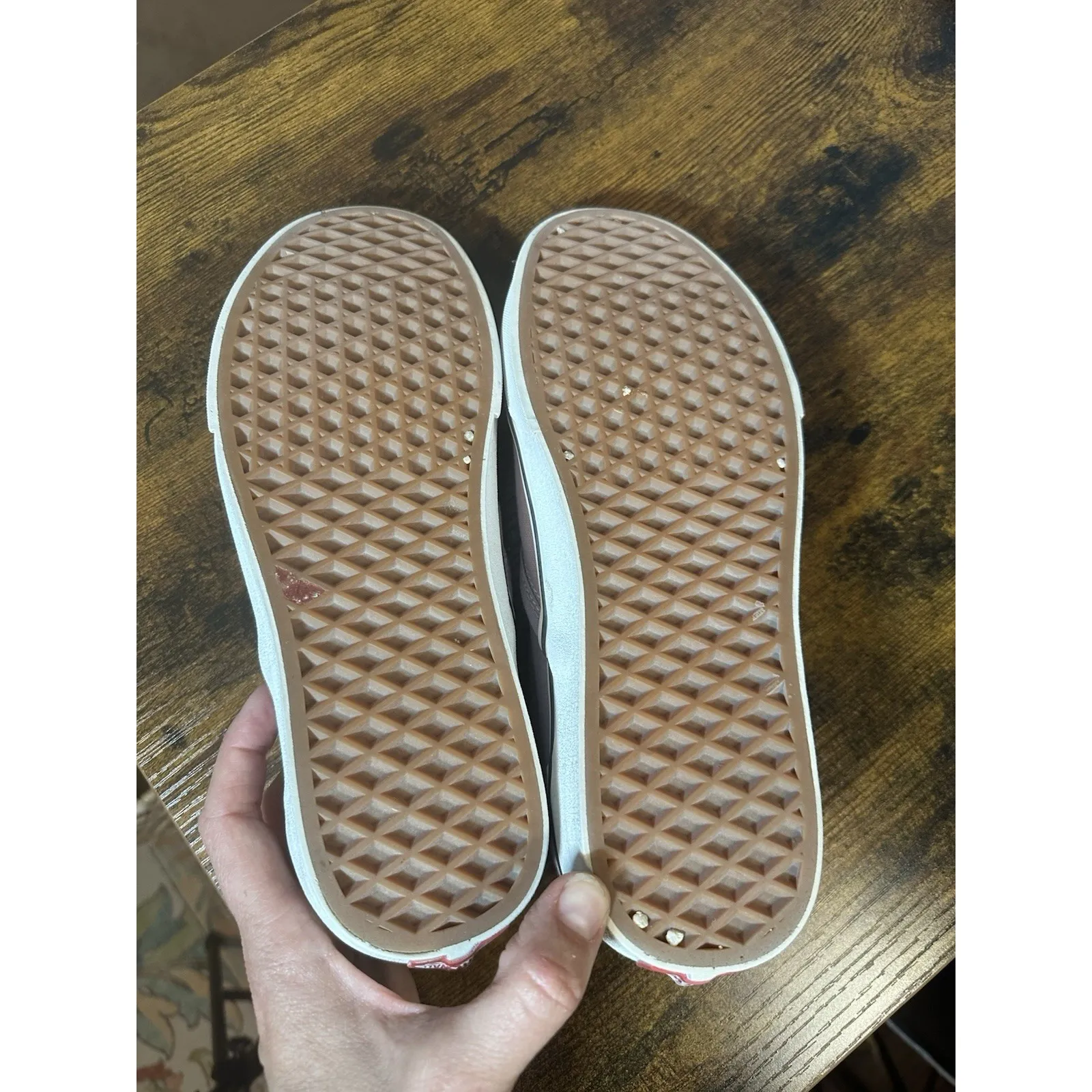 Vans Womens Classic Slip-On Mauve Pink Rose Canvas Skate Sneakers Shoes Size 9.5 - Image 8