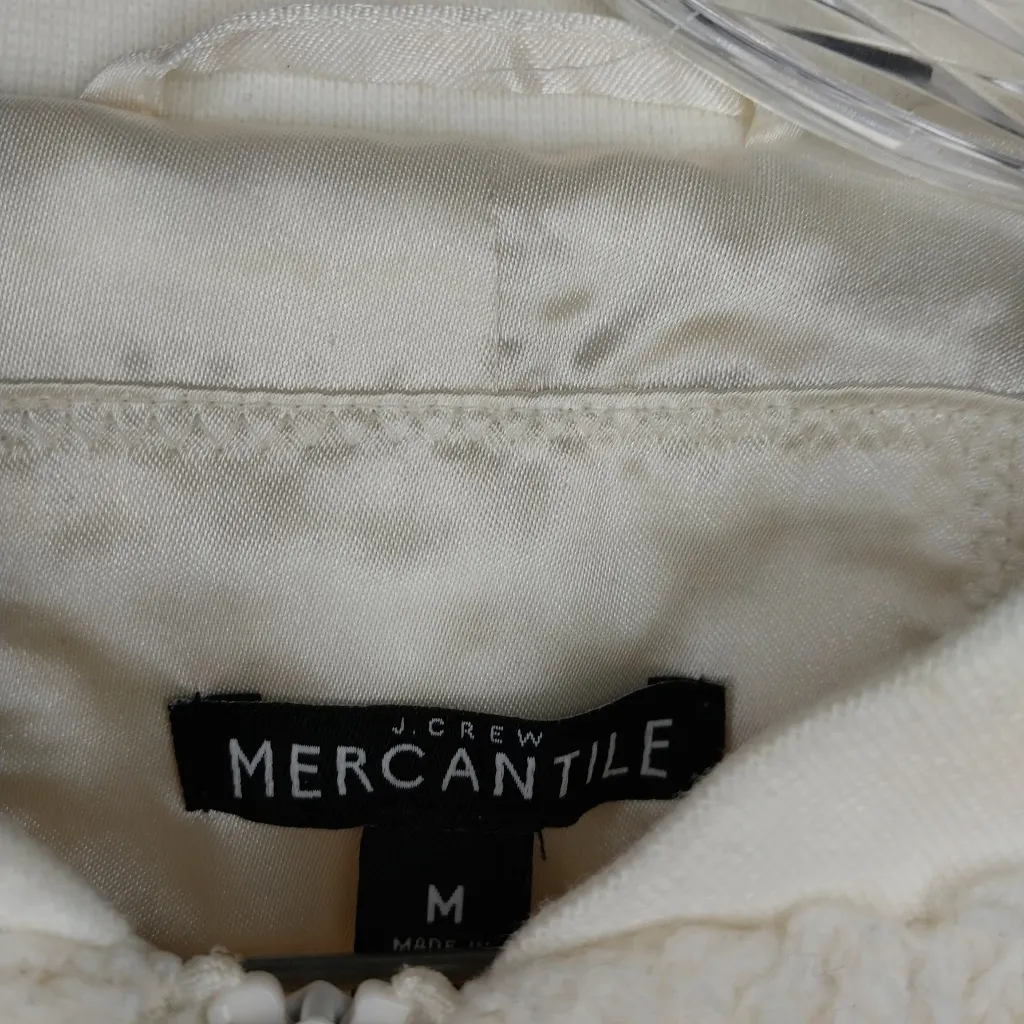 J.Crew Mercantile Fuzzy Sherpa Bomber Jacket - Image 4