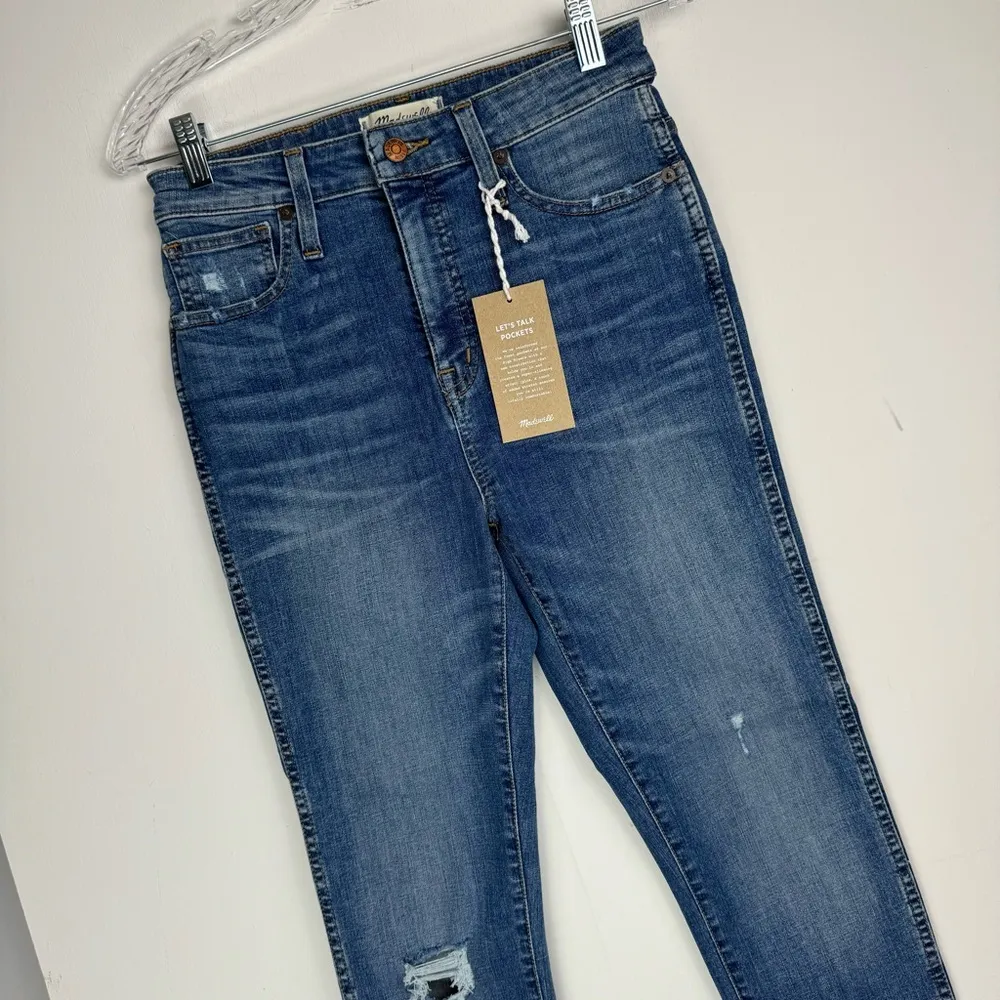 NWT Madewell Curvy High Rise Skinny Jeans Sz 28 Drop Step Hem - Image 6