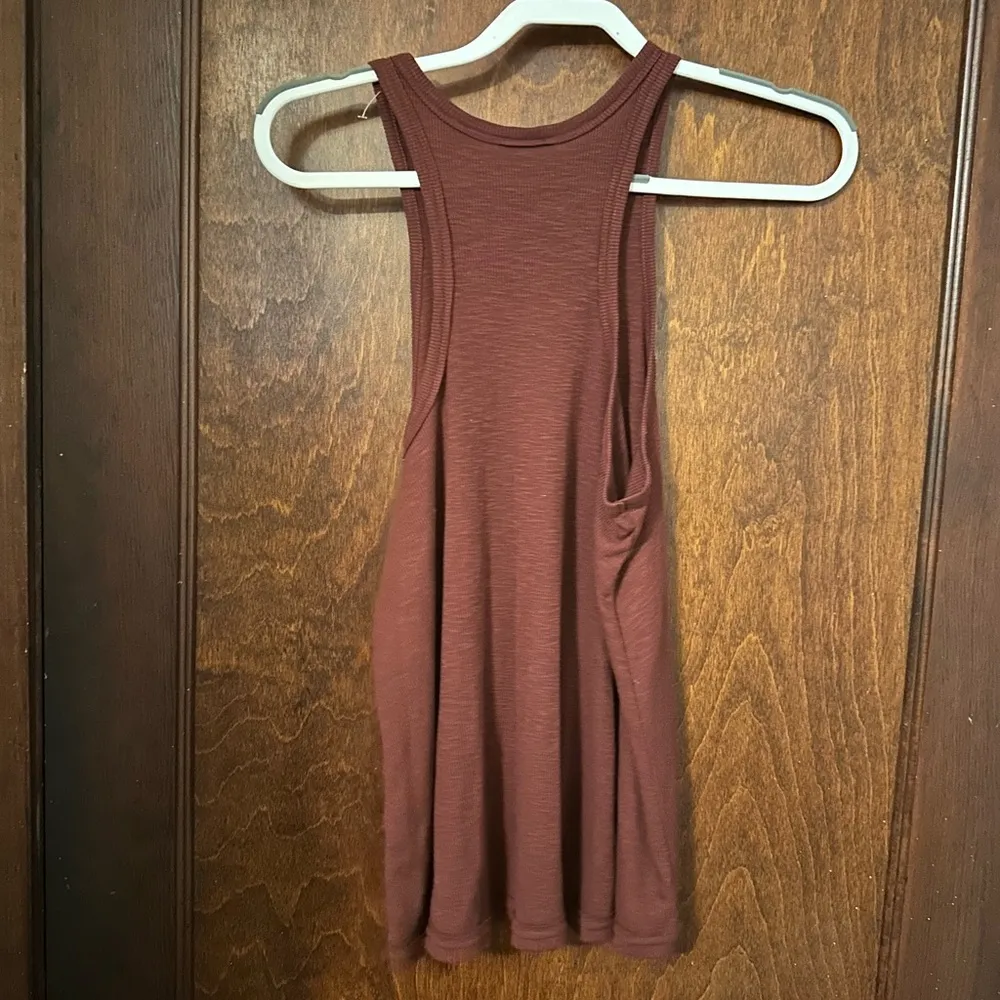 Free People Burgundy Tank Top Size M - Image 3