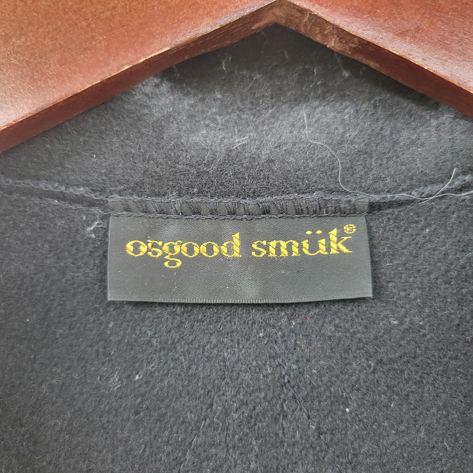 Vintage Osgood Smük Jacket Womens‎ OS Black Felted Wool Beige Suede Sun Coat 80s Size undefined - Image 14