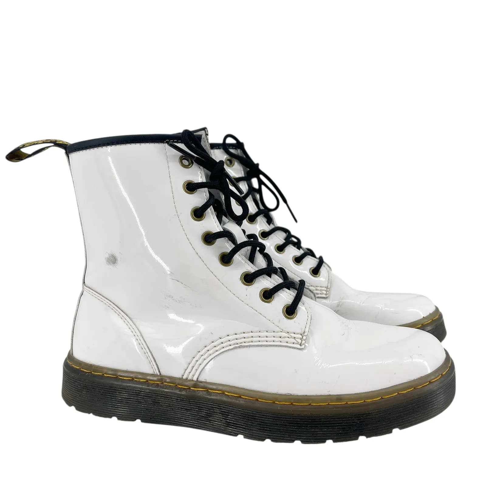 Dr. Martens Docs Zavala 8-Eyelet Combat Boot in White Size 9 Grunge 90s - Image 2
