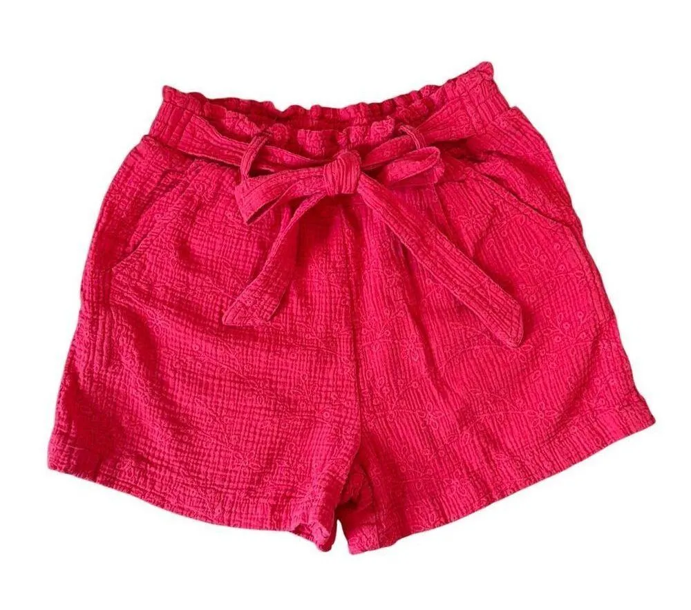 Knox Rose red eyelet gauze the waist shorts size M - Image 2