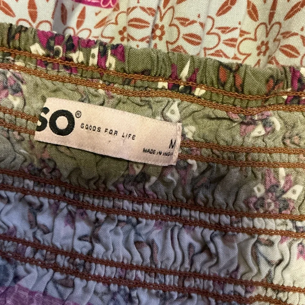 So Floral boho smocked peasant top - Image 2