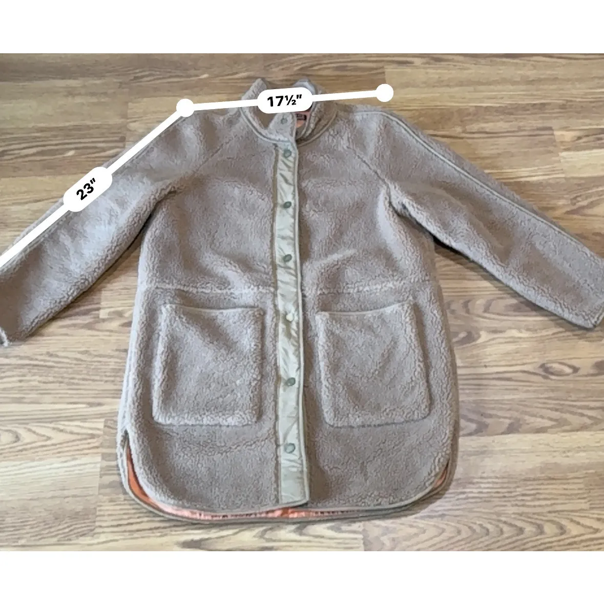 VERONICA BEARD mid thigh Tan Sullie Sherpa Teddy Coat size L Brown Size L - Image 5