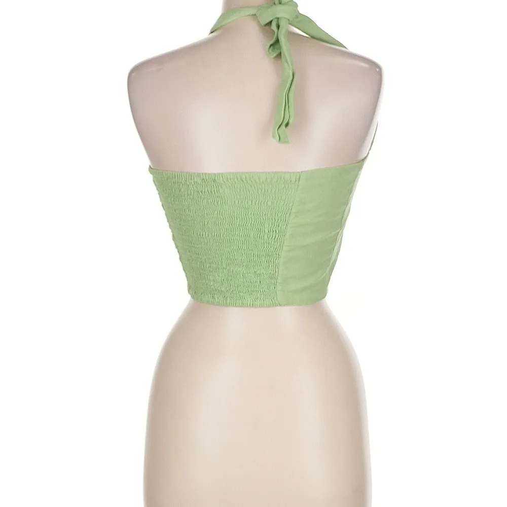 With Jean Lucille green halter top M - Image 5