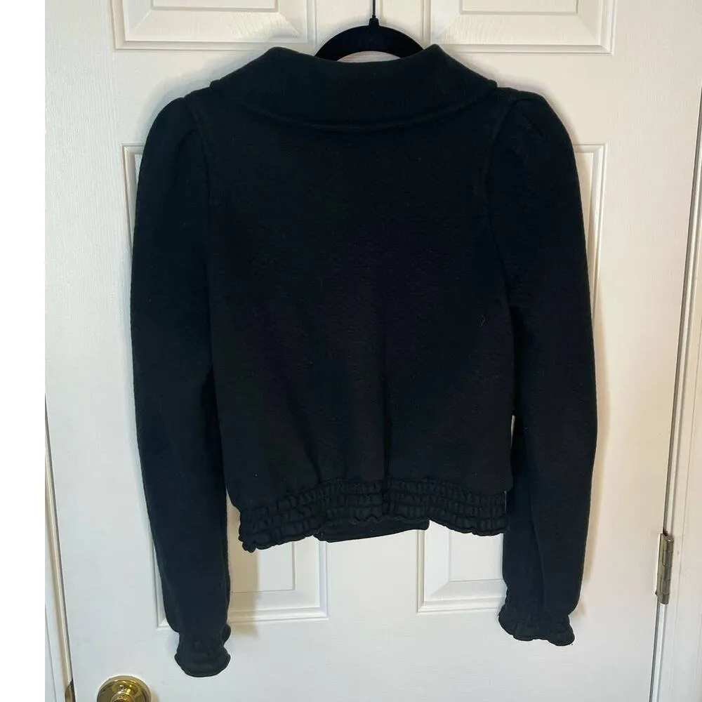 Juicy Couture  Black Cotton Double Breasted Jacket Dark Academia Women's sz. S - Image 5