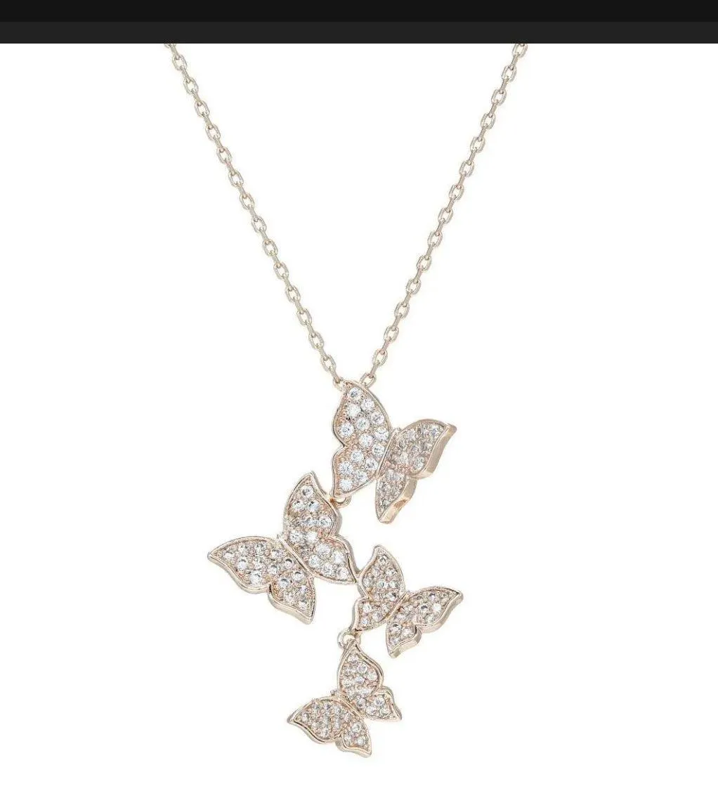 Elegant butterfly design necklace. Rose gold New - Image 5