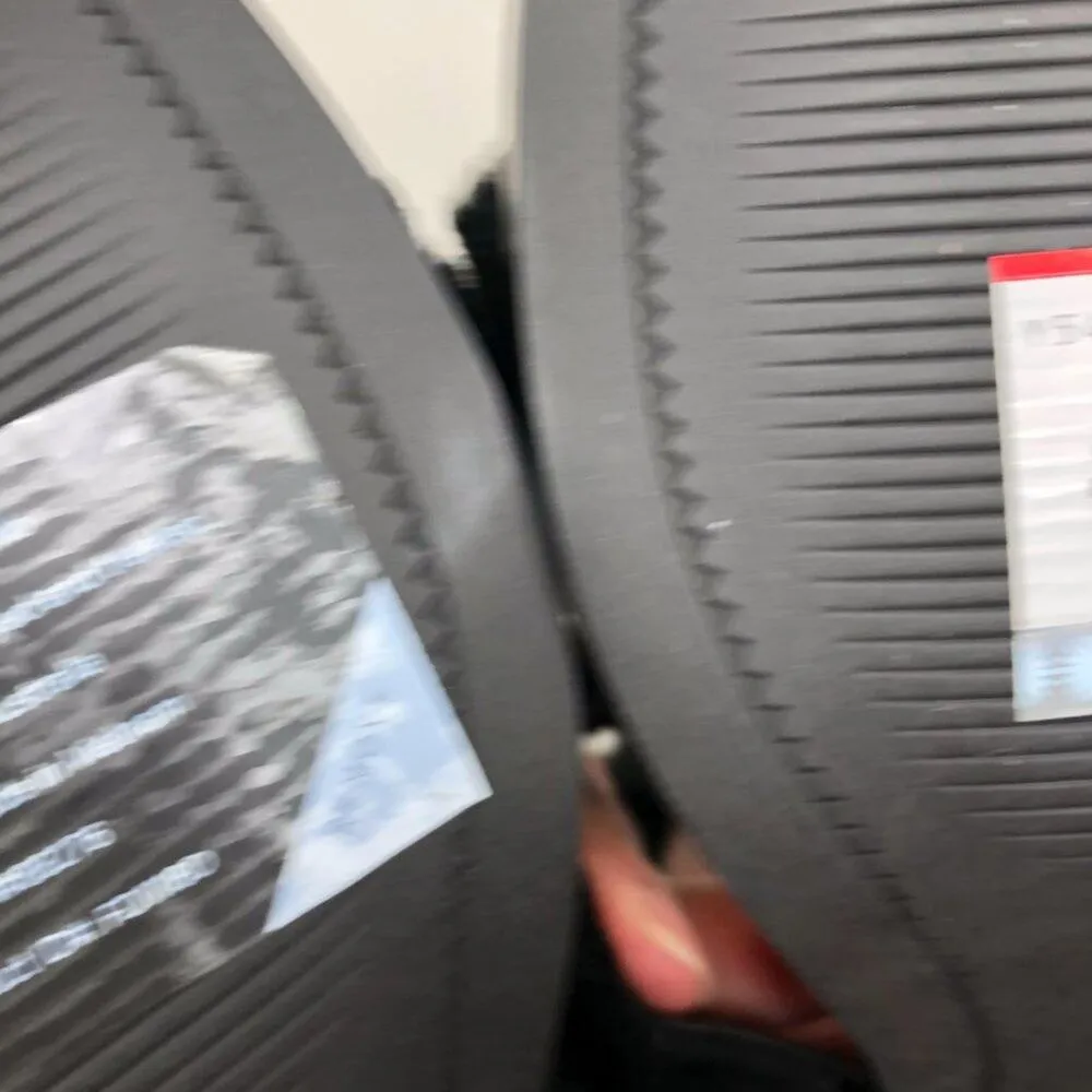 NEW Ugg Del Rey Fluff Fur Heel Open Toe Black Sandals Women's Size 6 - Image 9