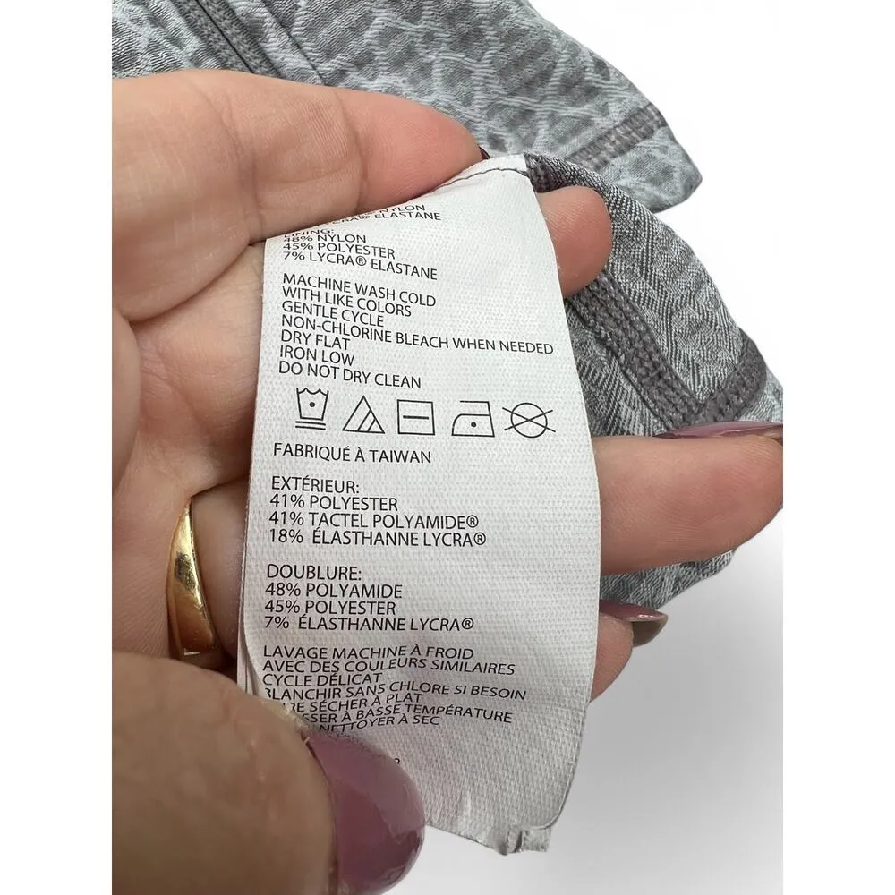 prAna  L Women's Silver Grey Jacquard Reeve Jacket Full Zip Sweater Sweatshirt - Image 3