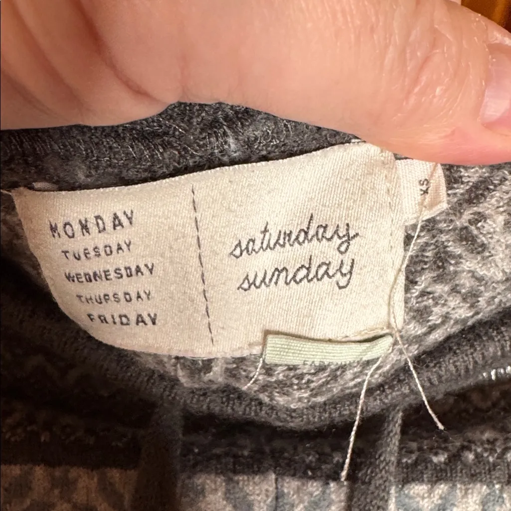 Anthropologie Saturday Sunday Fairisle Studio Sweater Set Gray Size XS - Image 15