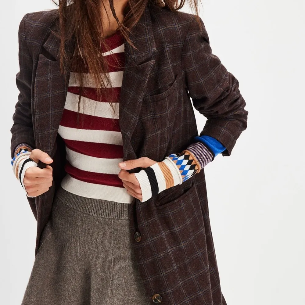 #266 NWT Free People Vintage Crush Cuff In Maroon Combo - Image 4