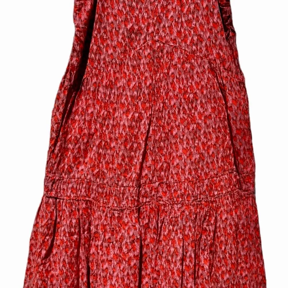 JOIE Bondi Tiered Cotton Maxi Dress Tea Rose Beachy Boho Summer Dress Medium EUC - Image 3