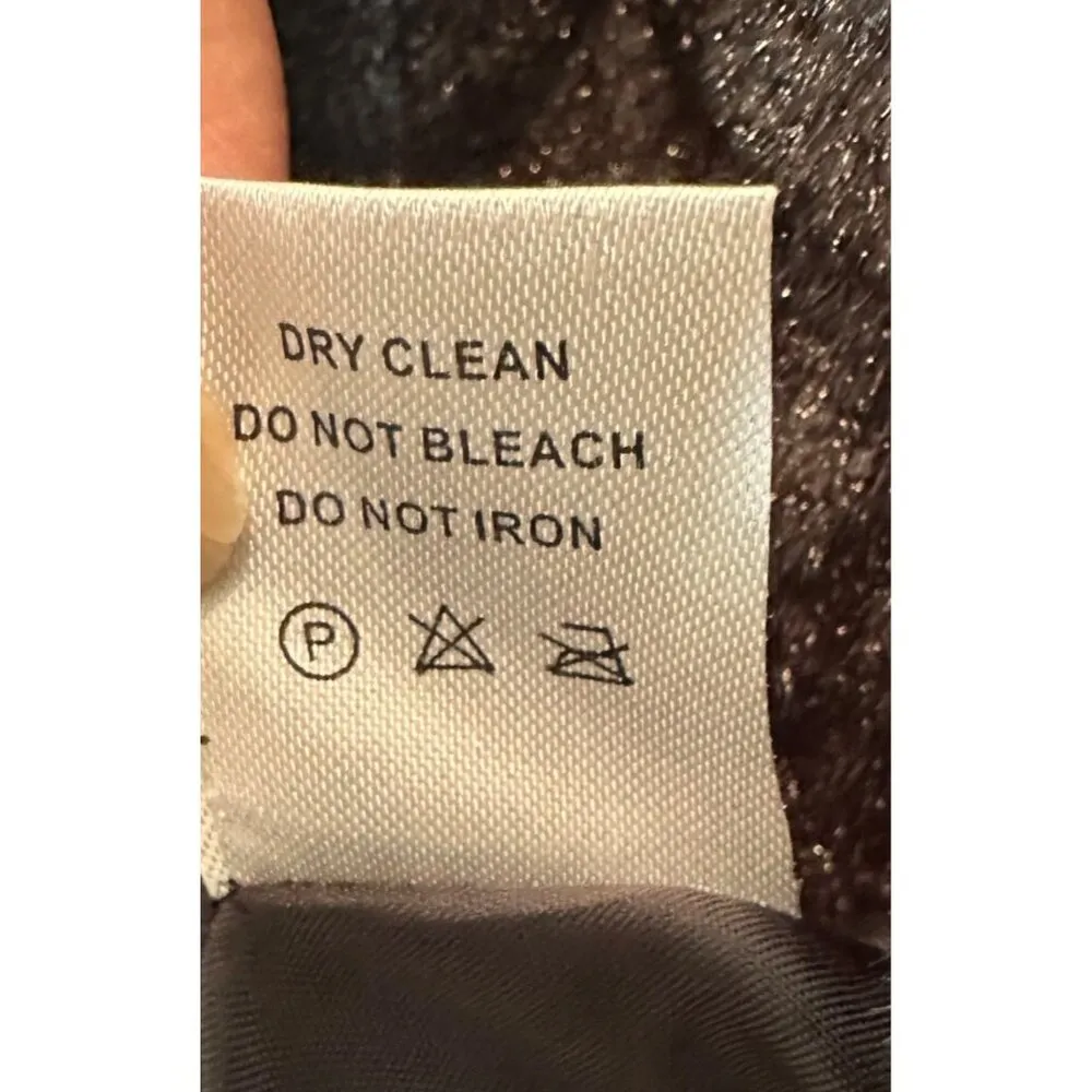 Tacera Womens Black Faux Fur Jacket XL - Image 6