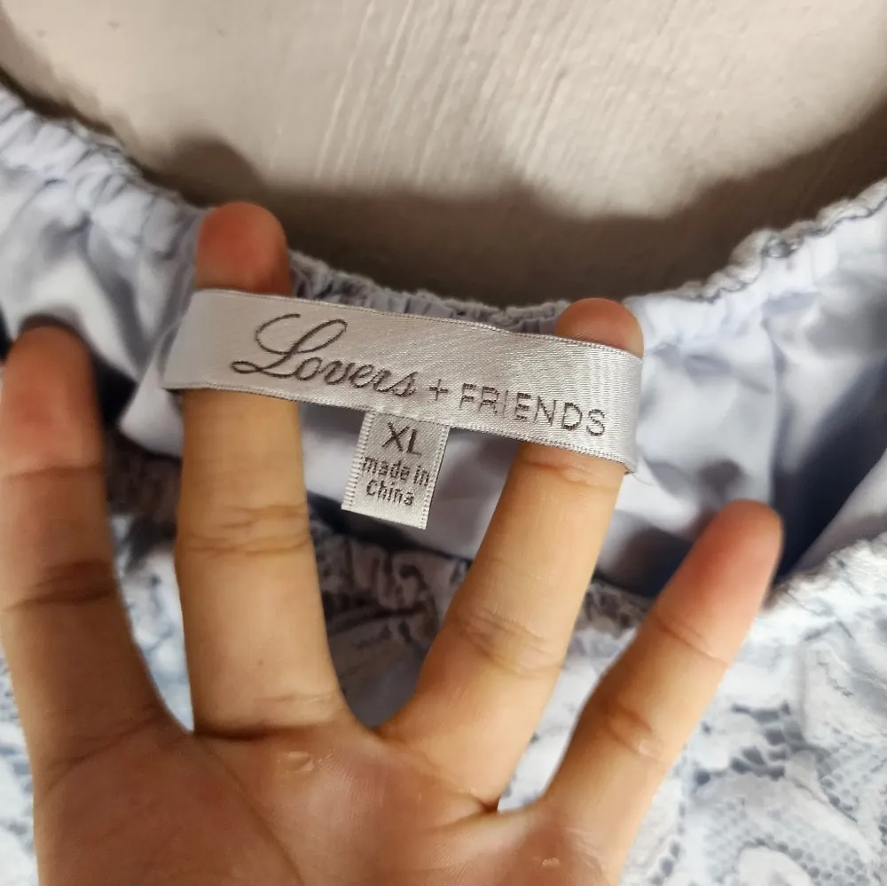 Lovers + Friends Bayside Off Shoulder Lace Top XL - Image 4