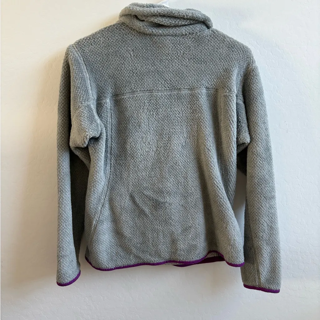 Patagonia Women’s Retool Snap-T Pullover Size Small Gray W Purple Trim - Image 6