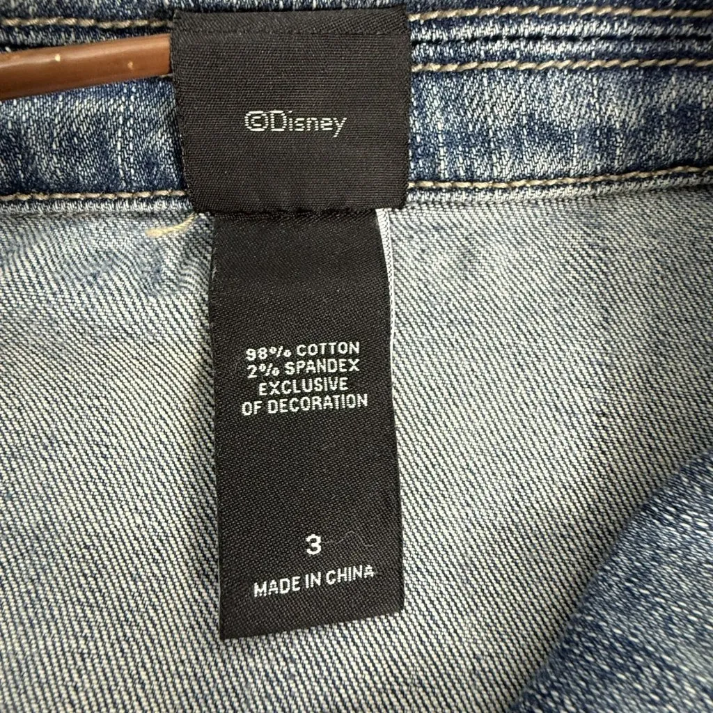 Disney Nightmare Before Christmas Jacket Womens‎ 3 Blue Denim Simply Meant To Be - Image 4