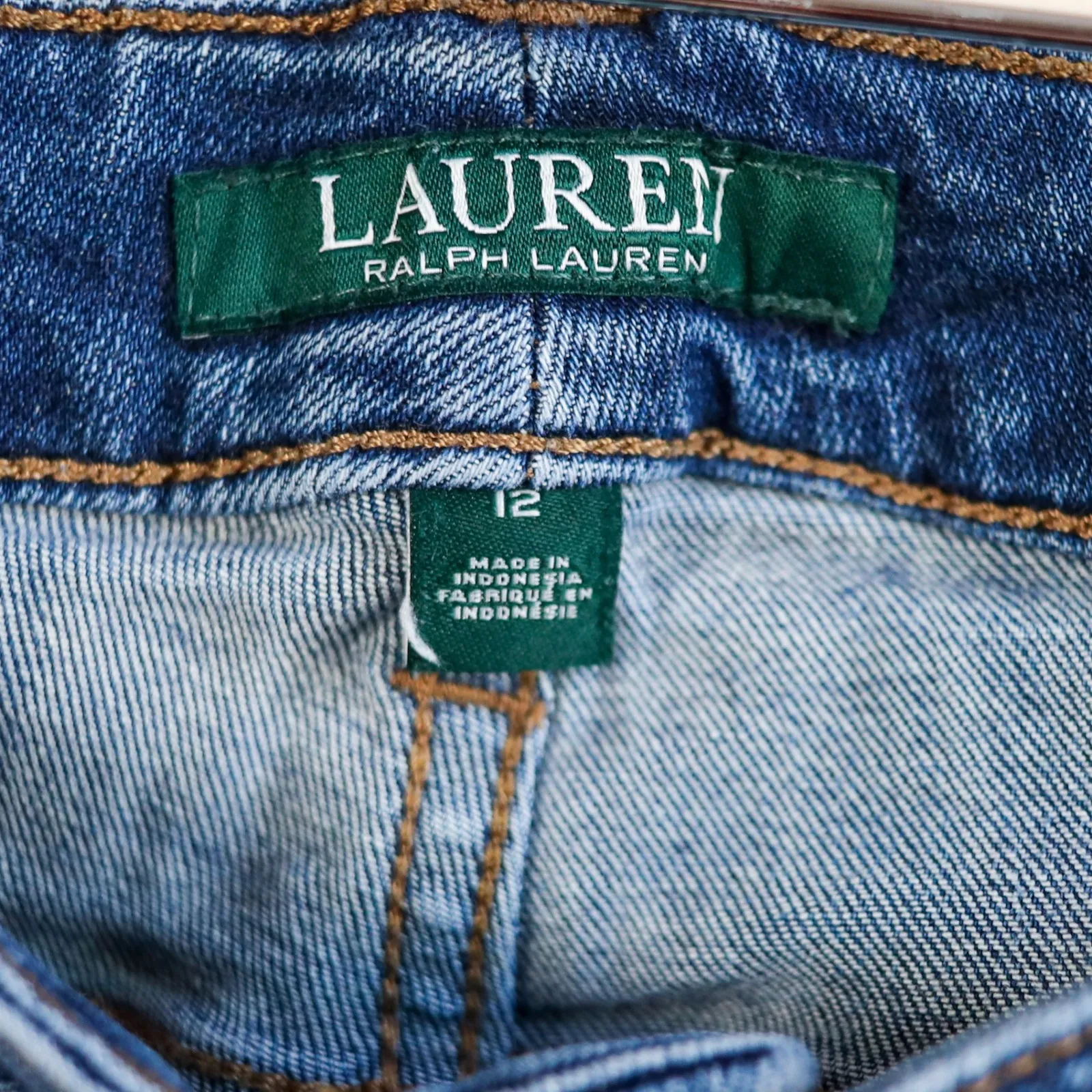 Lauren Ralph Lauren Jeans Premier Straight Leg Blue Denim Size‎ 12 Medium Wash - Image 4