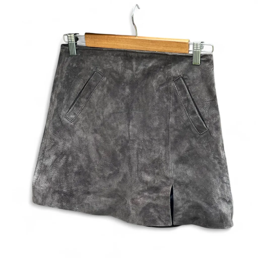 BLANK NYC Grey SUEDE MINI SKIRT NWT - Image 2