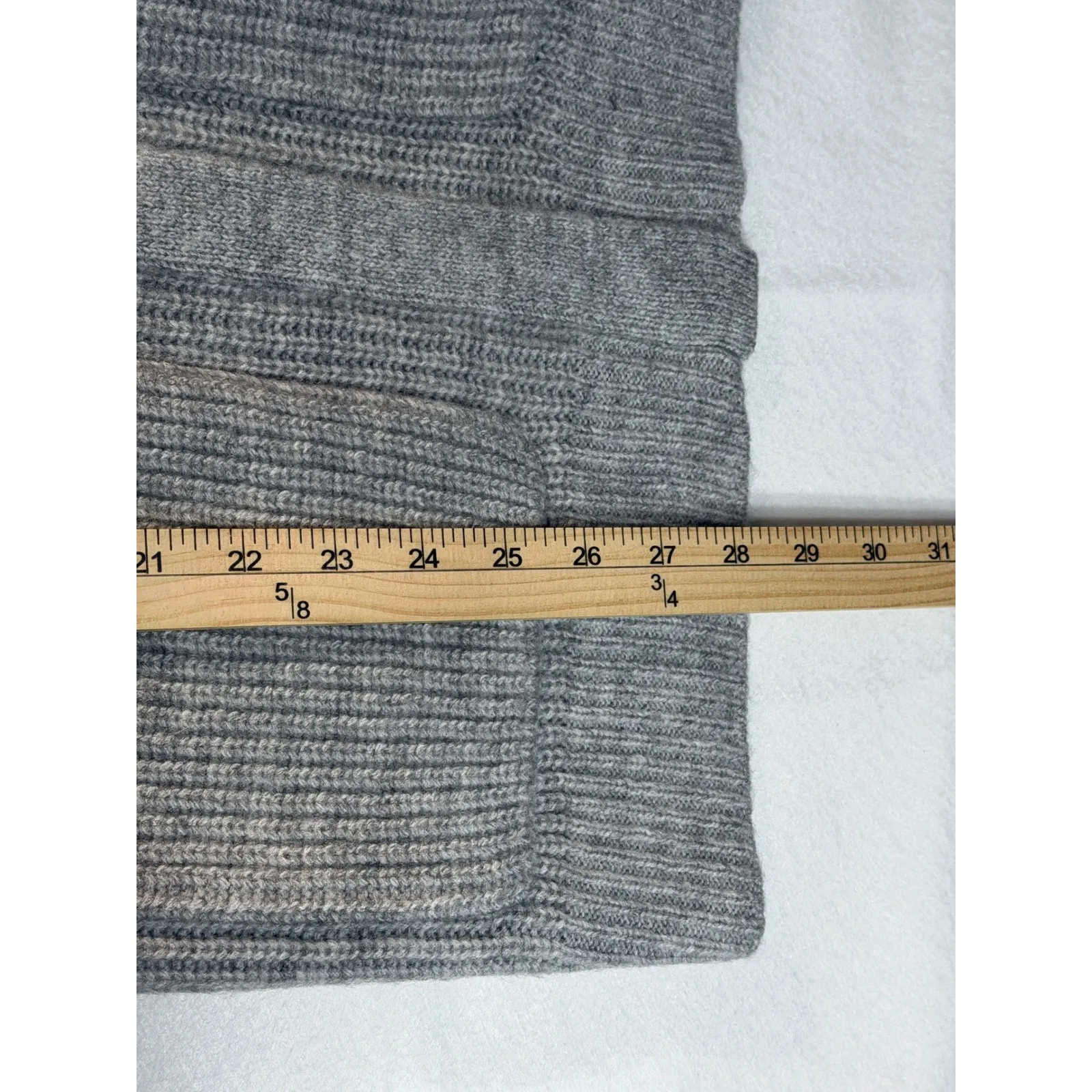 Evereve Harlow Zipper Cardigan Grey Ribbed Knit Long Sleeve Pockets XS NEW W/TAG - Image 4