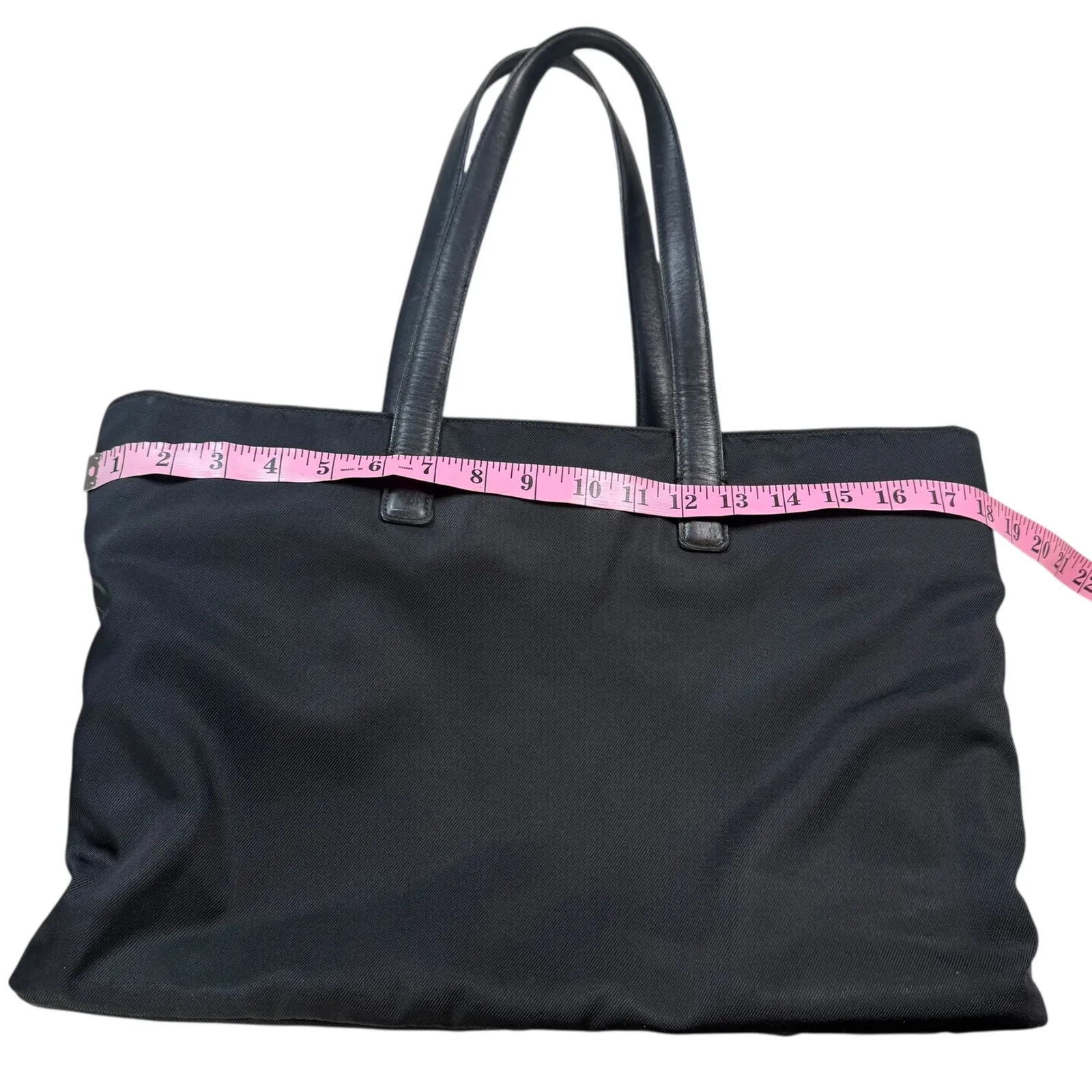 VTG Coach Mercer Black Nylon Leather Trim Tote Computer Bag Shoulder Bag 5117 - Image 3