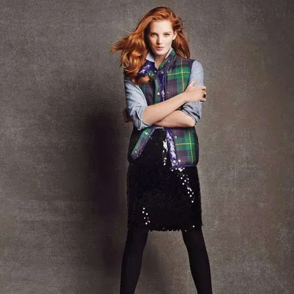 J.McLaughlin | Dark Green‎ & Navy Plaid Tartan Reversible Down Vest - Image 7